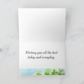 Blue Barn House Happy Birthday Wüste Landschaft Karte (Innenseite)