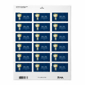 Blue Barn Mason Jar und Sonnenblumen | Anschrift Adressaufkleber (Vorne)