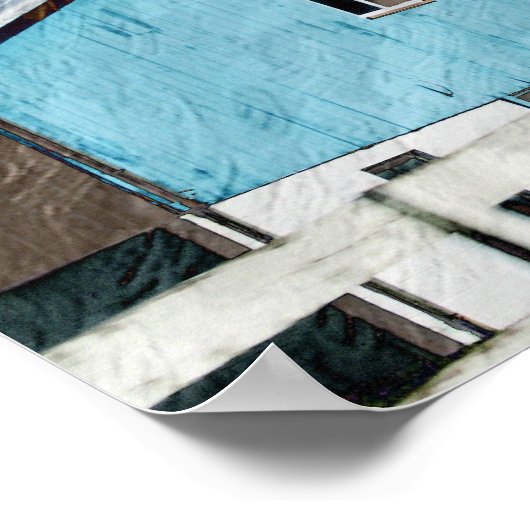 Blue Barn Poster (Ecke)