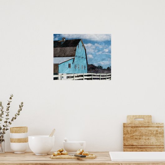 Blue Barn Poster (Küche)