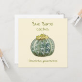 Blue Barrel Cactus Grußkarte Karte (Vorderseite/Rückseite Beispiel)