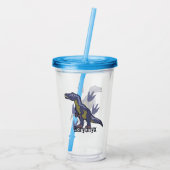 Blue Baryonyx Acryltrinkbecher (Rückseite)