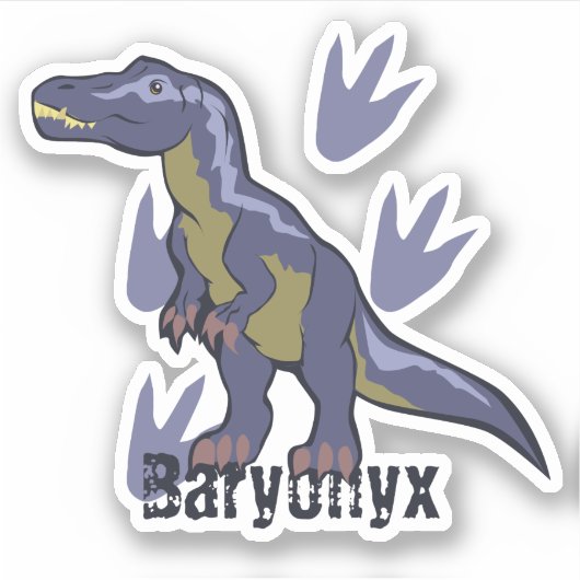 Blue Baryonyx Aufkleber (Vorderseite)