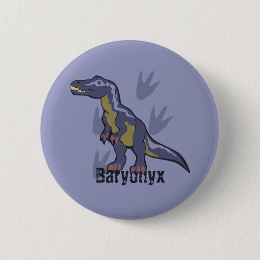 Blue Baryonyx Button (Vorderseite)