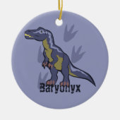 Blue Baryonyx Keramik Ornament (Vorne)