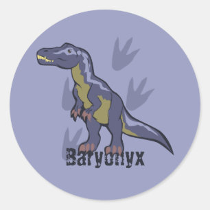 Blue Baryonyx Runder Aufkleber