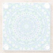 Blue Base Mandala Glasuntersetzer (Rückseite)