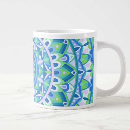 Blue Base Mandala Jumbo-Tasse (Rechts)