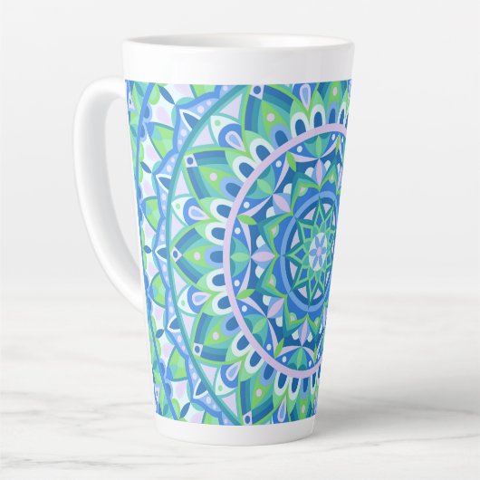 Blue Base Mandala Milchtasse (Linke Ecke)