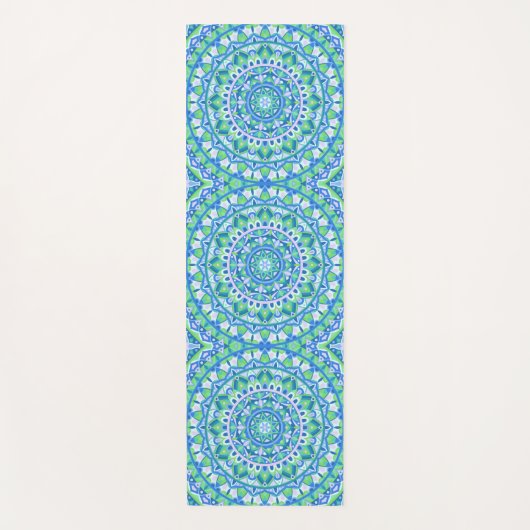 Blue Base Mandala Yogamatte (Vorderseite)