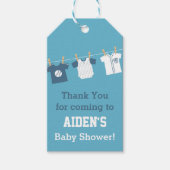 Blue Baseball Baby Boy Dusche Party Labels Geschenkanhänger (Vorderseite)