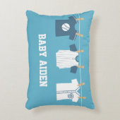 Blue Baseball Baby Boy Kinderzimmer Decke Kissen (Vorderseite(Vertikal))