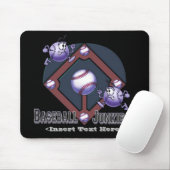 Blue Baseball Cartoon Mouse Pad Mousepad (Mit Mouse)