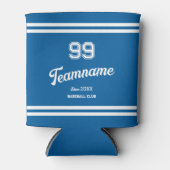 Blue Baseball Club Custom Player Number & TeamName Dosenkühler (Vorderseite)