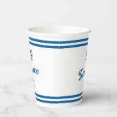 Blue Baseball Club Custom Player Number & TeamName Pappbecher (Rechts)