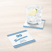 Blue Baseball Club Custom Player Number & TeamName Rechteckiger Pappuntersetzer (Vor Ort)