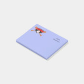Blue Baseball Coach Personalisiert Post It Notes 4 Post-it Klebezettel (angewinkelt)