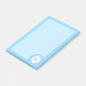 Blue Baseball Personalized Kids Notes  Post-it Klebezettel (angewinkelt)