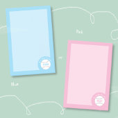 Blue Baseball Personalized Kids Notes  Post-it Klebezettel