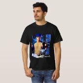 Blue Baseball Player Ein Foto mit Namen T-Shirt (Vorne ganz)