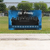 Blue Baseball Softball Dugout Banner Sportteam (Insitu)