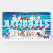 Blue Baseball Team Banner - Personalisiert (Horizontal)