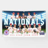 Blue Baseball Team Banner - Personalisiert (Horizontal)