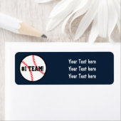 Blue Baseball Team Birthday Party Address Labels (Insitu)