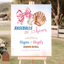 Blue Baseballs und Pink Bows Gender Reveal willkom