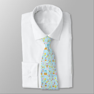 Blue Basket Neck Tie Krawatte