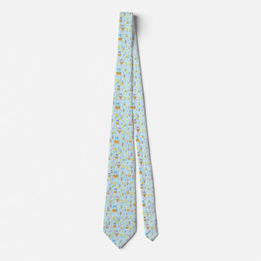 Blue Basket Neck Tie Krawatte (Vorderseite)
