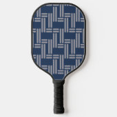 Blue Basket Weave Muster japanischen Stil Pickleball Schläger (Vorderseite)