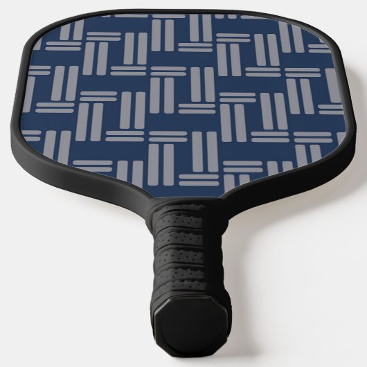 Blue Basket Weave Muster japanischen Stil Pickleball Schläger (Ablage )