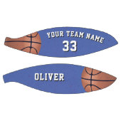 Blue Basketball Ball mit Name des Spielerteams (Panele)