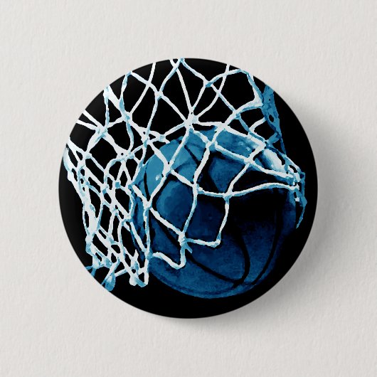 Blue Basketball Button (Vorderseite)