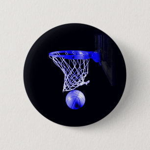 Blue Basketball Button