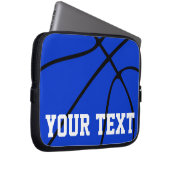 Blue Basketball Coach/Player Benutzerdefinierter T Laptopschutzhülle (Vorne Rechts)