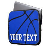 Blue Basketball Coach/Player Benutzerdefinierter T Laptopschutzhülle (Vorderseite Links)