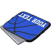 Blue Basketball Coach/Player Benutzerdefinierter T Laptopschutzhülle (Vorne Knopf)