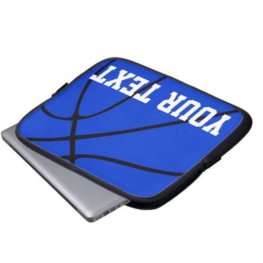 Blue Basketball Coach/Player Benutzerdefinierter T Laptopschutzhülle (Vorne Knopf)