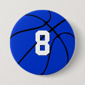 Blue Basketball Custom Player Jersey Nummer Sports Button (Vorderseite)
