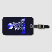 Blue Basketball Gepäckanhänger (Vorderseite (Horizontal))