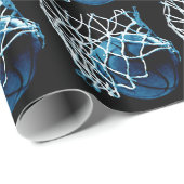 Blue Basketball Geschenkpapier (Rolleneckpunkt)