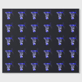 Blue Basketball Geschenkwrap Geschenkpapier (Flach)