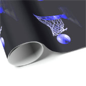 Blue Basketball Geschenkwrap Geschenkpapier (Rolleneckpunkt)