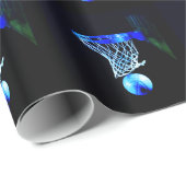 Blue Basketball Geschenkwrap Geschenkpapier (Rolleneckpunkt)