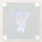 Blue Basketball Glasuntersetzer (Rückseite)