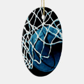 Blue Basketball Keramik Ornament (Rechts)