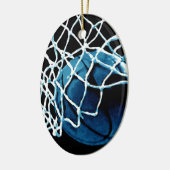 Blue Basketball Keramik Ornament (Links)