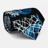 Blue Basketball Krawatte (Gerollt)